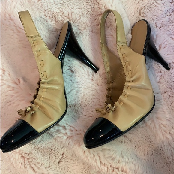 Authentic Chanel Leather Pumps - Picture 1 of 7